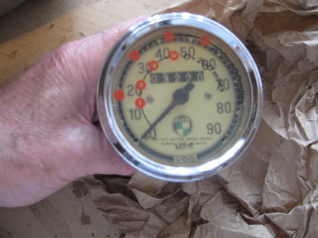 250.5324.9 Sears Allstate 250 VDO Speedometer
